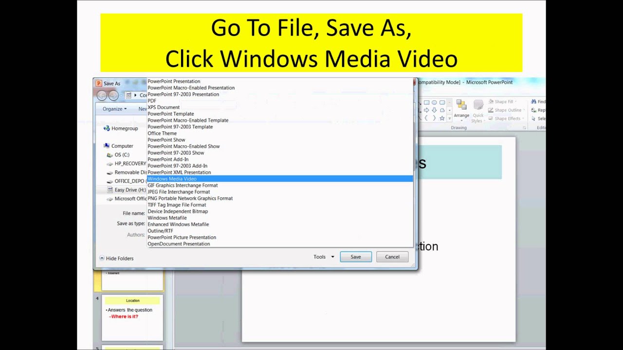 save a powerpoint on a mac for windows